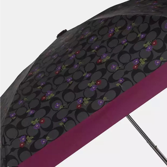 NWT Coach Signature Country Floral Mini Umbrella - Picture 2 of 4